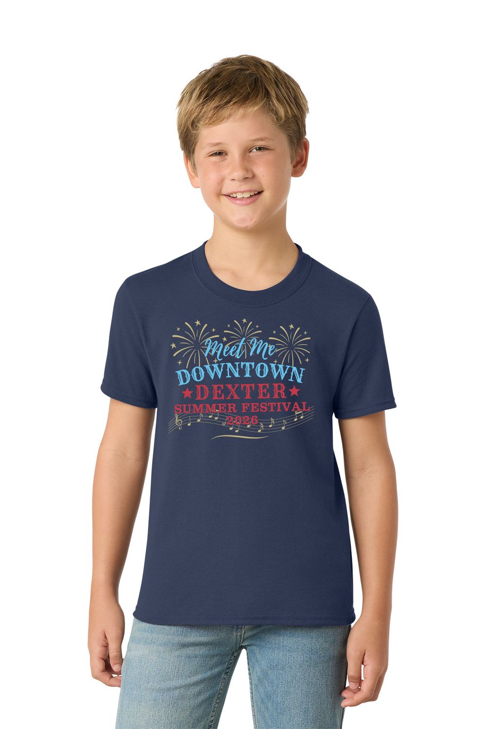 Port & Co Youth Core Blend Tee- Navy, Athletic Heather, Yellow, Royal Blue Port & Co Youth Core Blend Tee- Navy, Athletic Heather, Yellow, Royal Blue