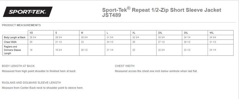 Sport-Tek Repeat 1/2-Zip Short Sleeve Jacket- Navy