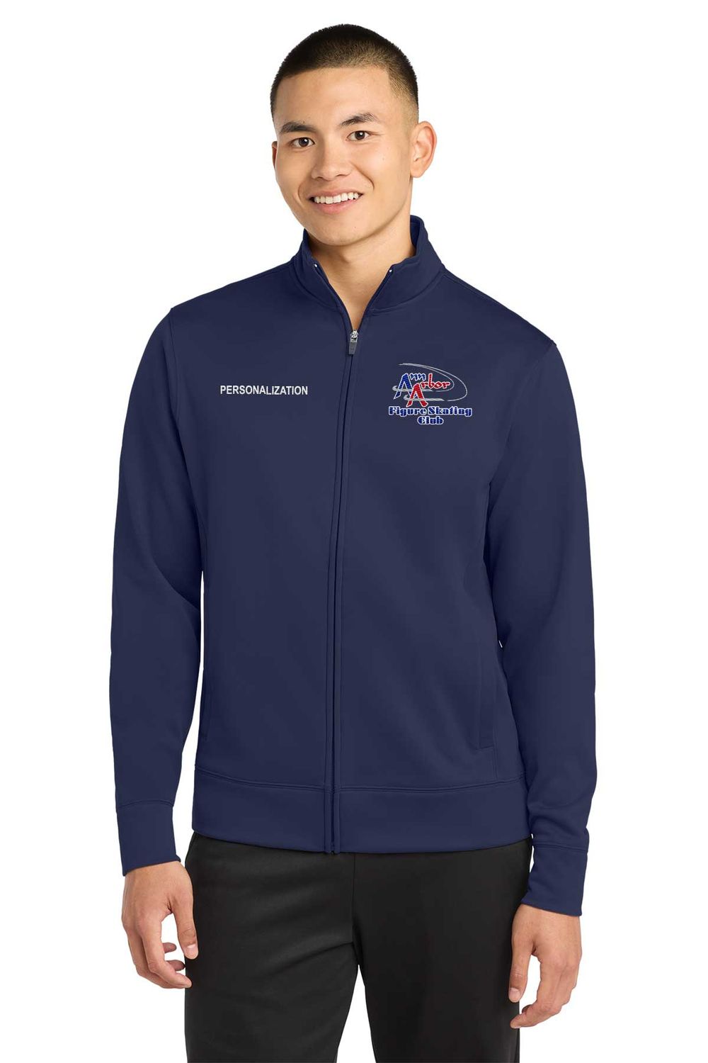Unisex Fleece Full-Zip Jacket - Navy Unisex Fleece Full-Zip Jacket - Navy