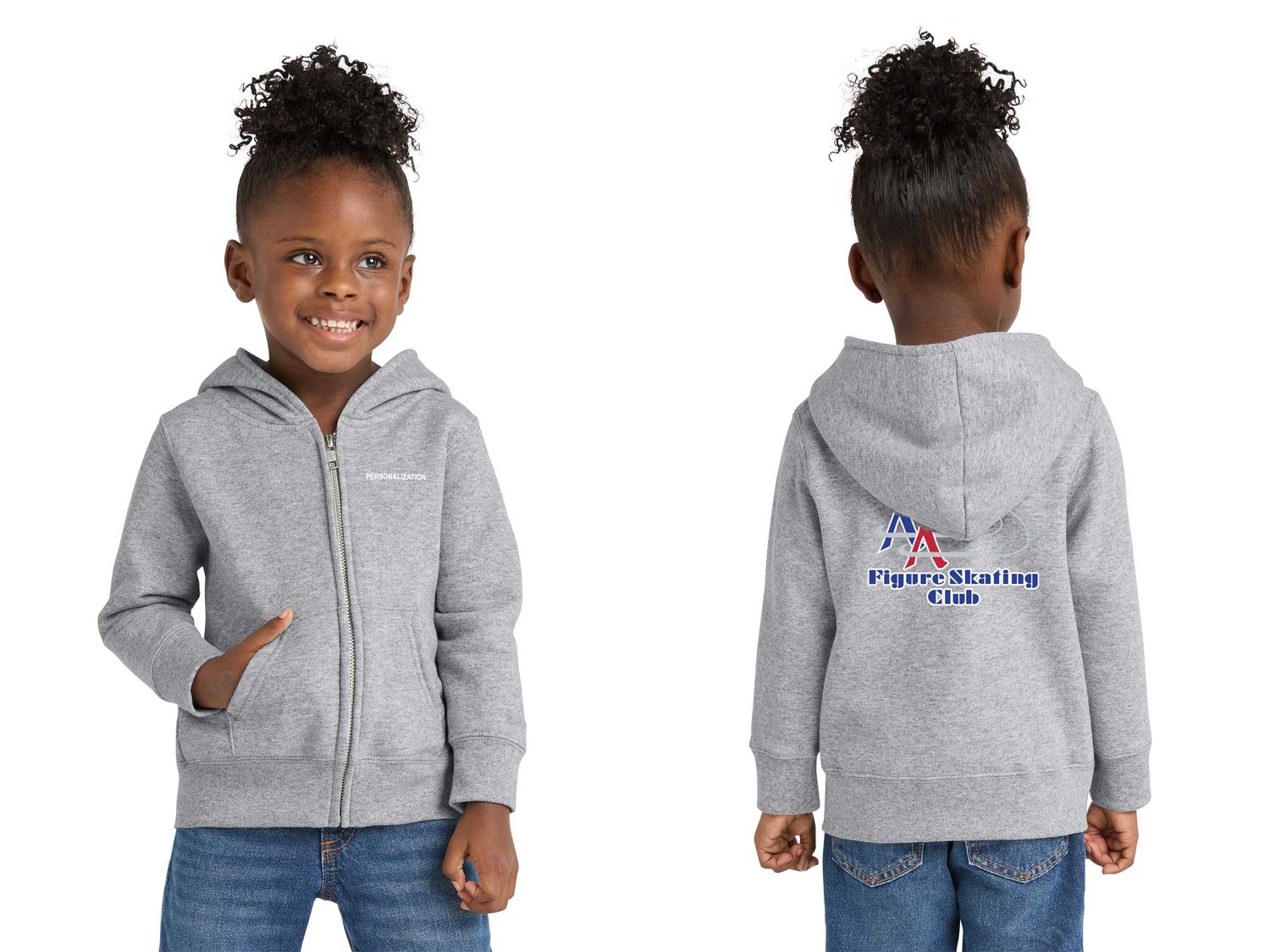 Toddler Fleece Full-Zip Hooded Sweatshirt - Athletic Heather, Jet Black, Candy Pink, Navy, Royal Toddler Fleece Full-Zip Hooded Sweatshirt - Athletic Heather, Jet Black, Candy Pink, Navy, Royal