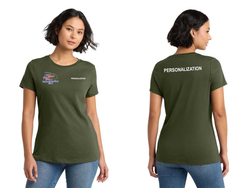 District® Women’s Perfect Weight® Tee - Deep Royal, Military Green, Dark Fuchsia, Jet Black, Heathered Steel, Carnation Pink