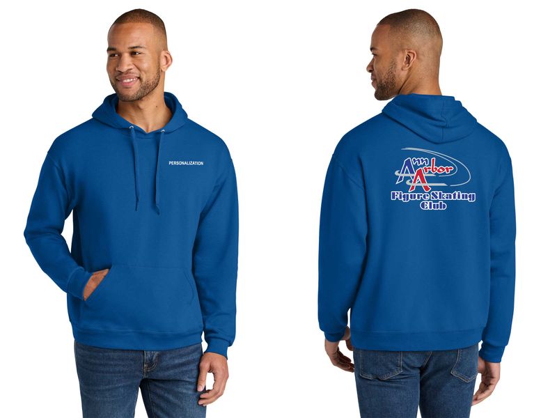 Jerzees Ultimate™ Unisex CVC Ring Spun Hooded Sweatshirt -  Royal, Military Green Heather, Blush Pink, Orchid, Black Ink Heather, Athletic Heather
