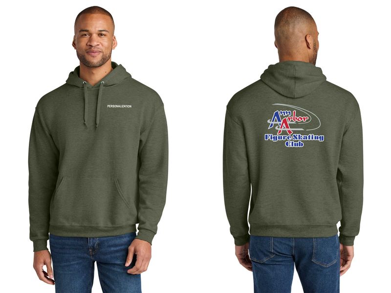 Jerzees Ultimate™ Unisex CVC Ring Spun Hooded Sweatshirt -  Royal, Military Green Heather, Blush Pink, Orchid, Black Ink Heather, Athletic Heather