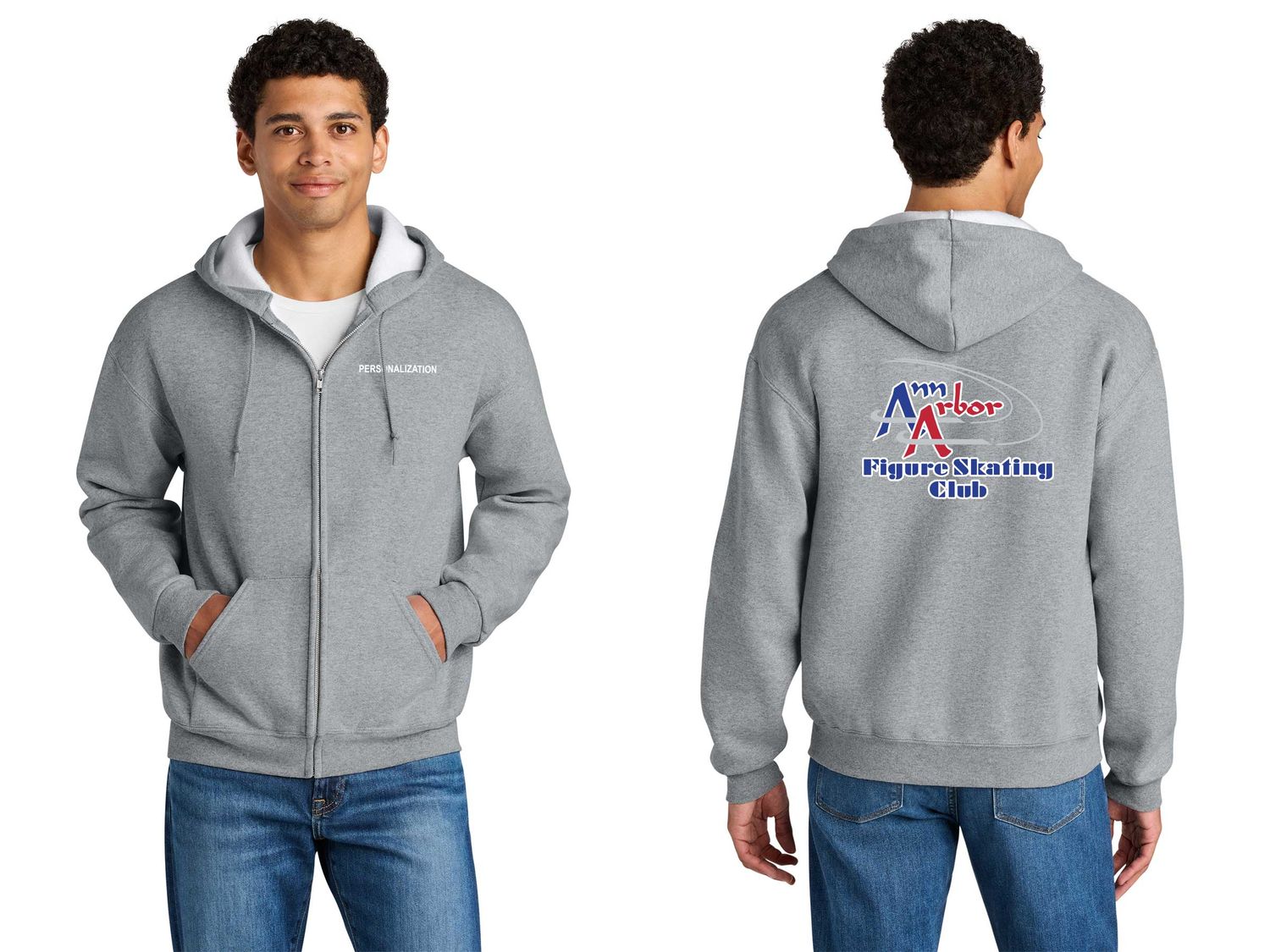 Jerzees Rugged™ Unisex Full-Zip Hooded Sweatshirt - Athletic Heather, Black Ink, Washed Navy Jerzees Rugged™ Unisex Full-Zip Hooded Sweatshirt - Athletic Heather, Black Ink, Washed Navy