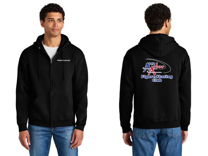 Jerzees Rugged™ Unisex Full-Zip Hooded Sweatshirt - Athletic Heather, Black Ink, Washed Navy