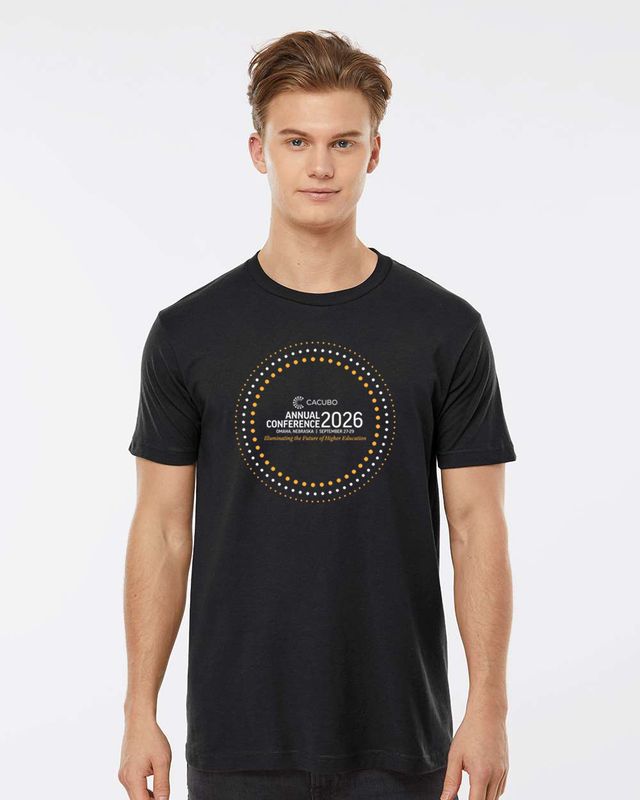 2026 Conference Circle - Unisex Fine Jersey T-Shirt - Black, Navy, Heather Charcoal