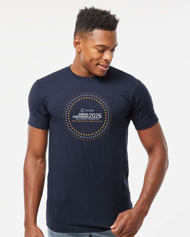2026 Conference Circle - Unisex Fine Jersey T-Shirt - Black, Navy, Heather Charcoal
