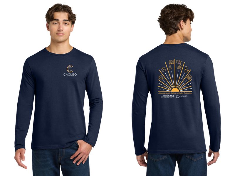 2026 Conference Sunray - Men's Soft Cotton Blend Long Sleeve Tee - Black, Navy, Heather Dark Grey