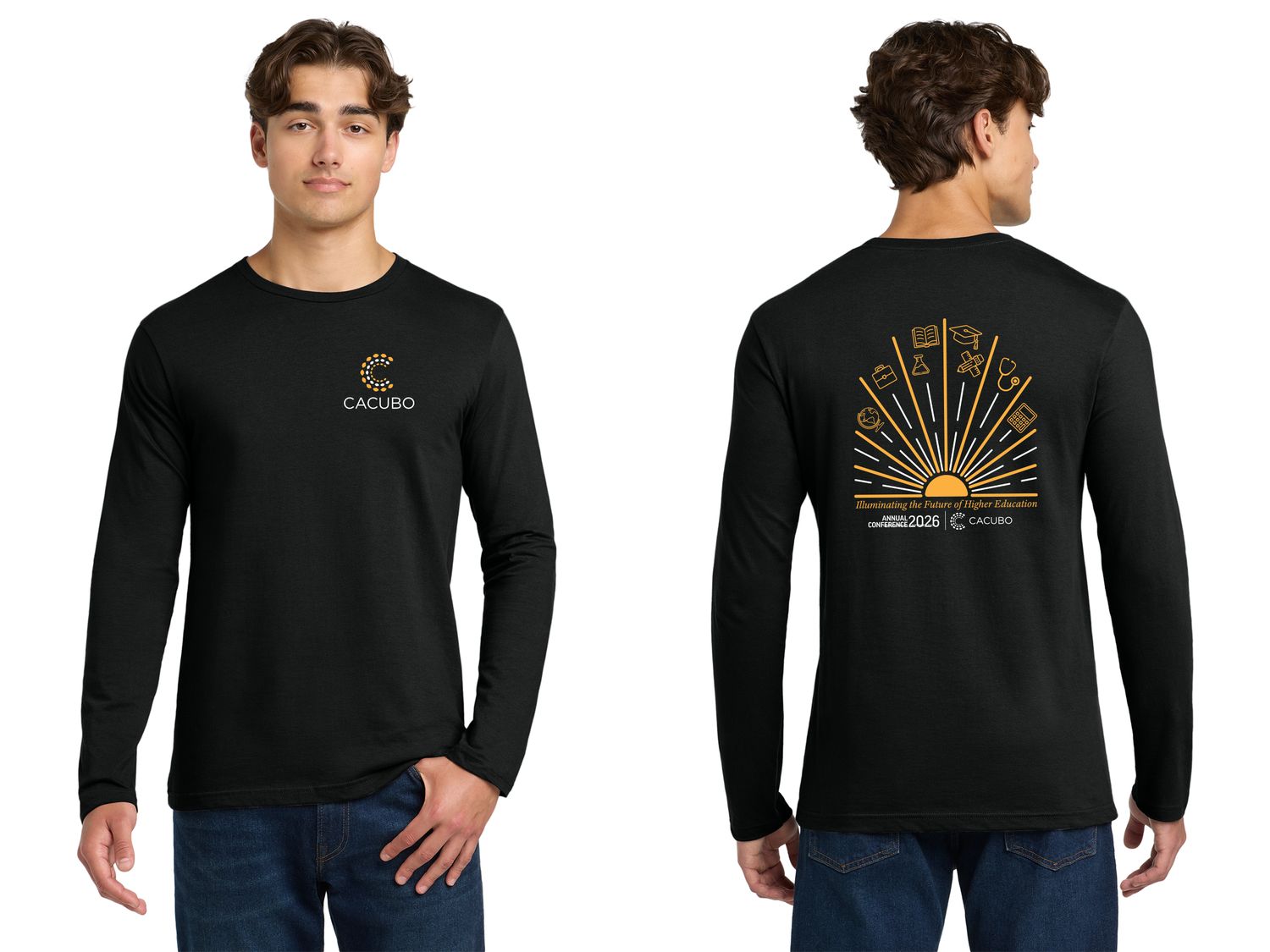 2026 Conference Sunray - Men's Soft Cotton Blend Long Sleeve Tee - Black, Navy, Heather Dark Grey 2026 Conference Sunray - Men's Soft Cotton Blend Long Sleeve Tee - Black, Navy, Heather Dark Grey