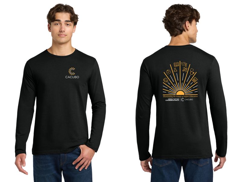 2026 Conference Sunray - Men's Soft Cotton Blend Long Sleeve Tee - Black, Navy, Heather Dark Grey