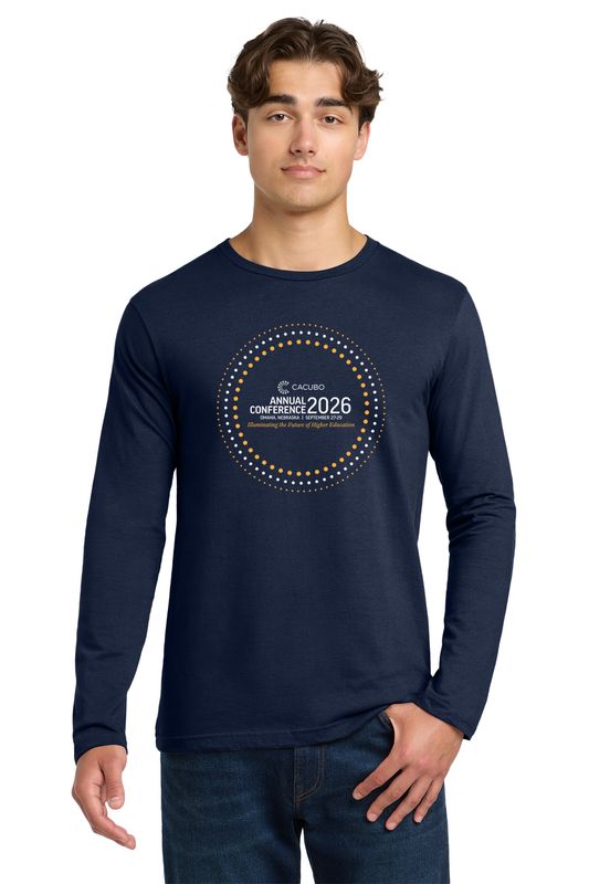 2026 Conference Circle - Men's Soft Cotton Blend Long Sleeve Tee - Black, Navy, Heather Dark Grey
