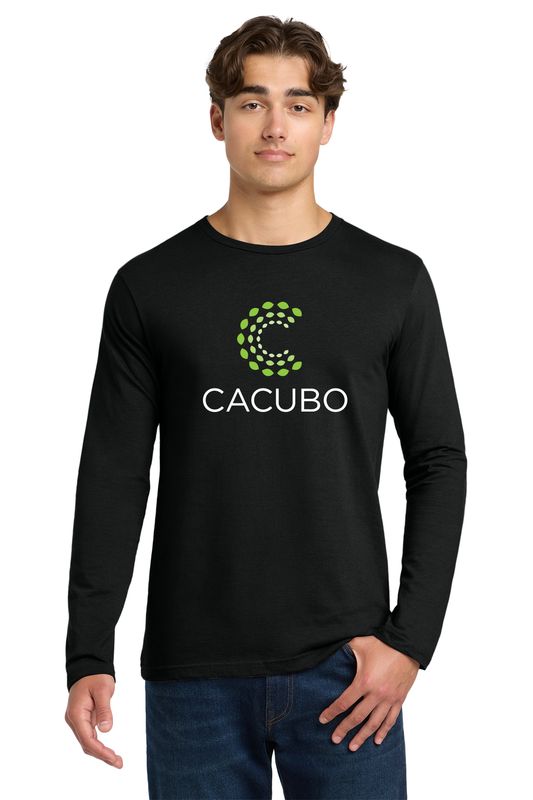 CACUBO - Men's Soft Cotton Blend Long Sleeve Tee - Black, Navy, Heather Dark Grey