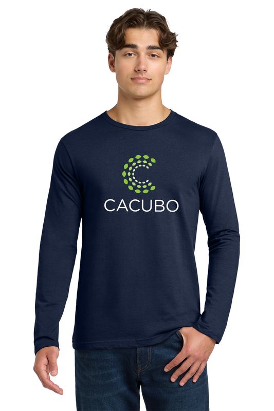 CACUBO - Men's Soft Cotton Blend Long Sleeve Tee - Black, Navy, Heather Dark Grey