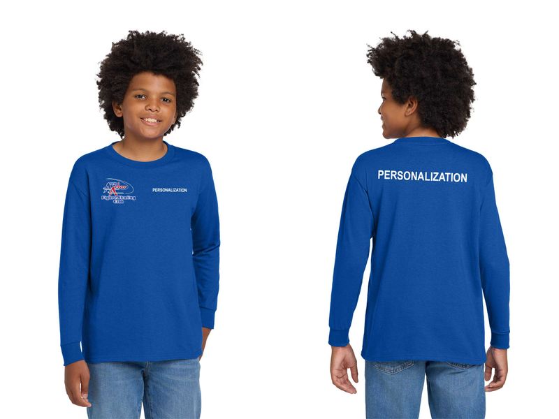 Youth Soft Cotton Long Sleeve T-Shirt - Royal, Irish Green, Purple, Black, Sport Grey