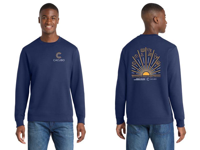 2026 Conference Sunray - Port & Co® Fan Favorite® Fleece Crewneck Sweatshirt - Jet Black, Team Navy, Dark Heather Grey