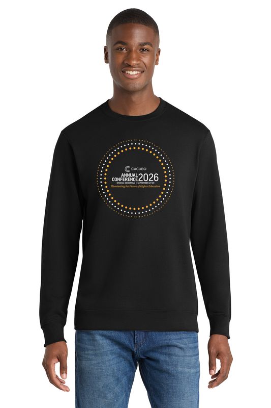 2026 Conference Circle - Port & Co® Fan Favorite® Fleece Crewneck Sweatshirt - Jet Black, Team Navy, Dark Heather Grey
