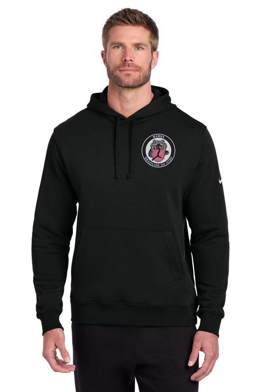 Nike Club Fleece Sleeve Swoosh Pullover Hoodie - Black, Anthracite