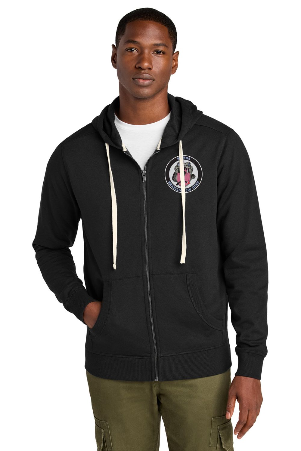 Adult Fleece Full Zip Hoodie- Black, Charcoal Heather Adult Fleece Full Zip Hoodie- Black, Charcoal Heather