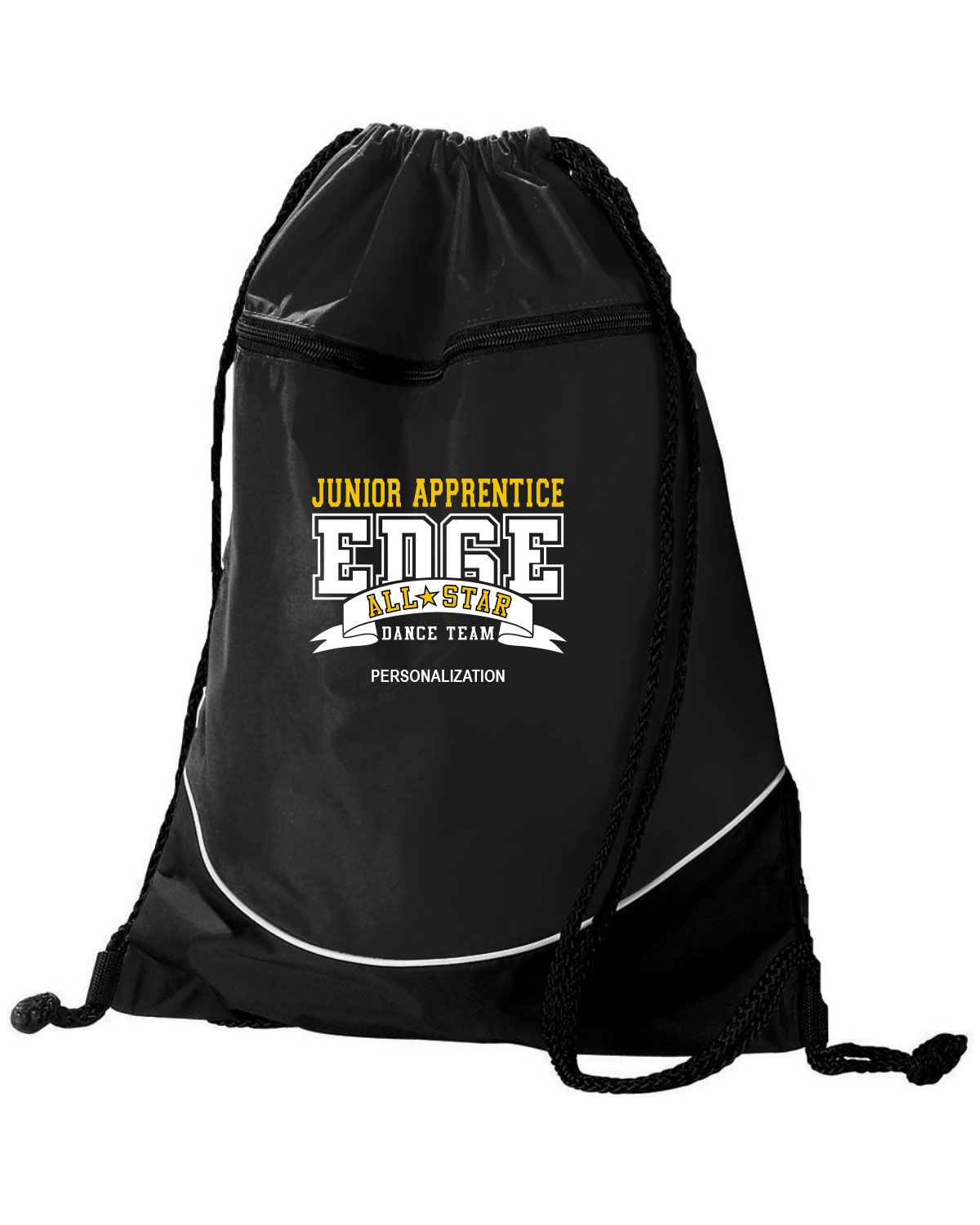 EDGE All Stars JUNIOR APPRENTICE Drawstring Backpack-Black EDGE All Stars JUNIOR APPRENTICE Drawstring Backpack-Black