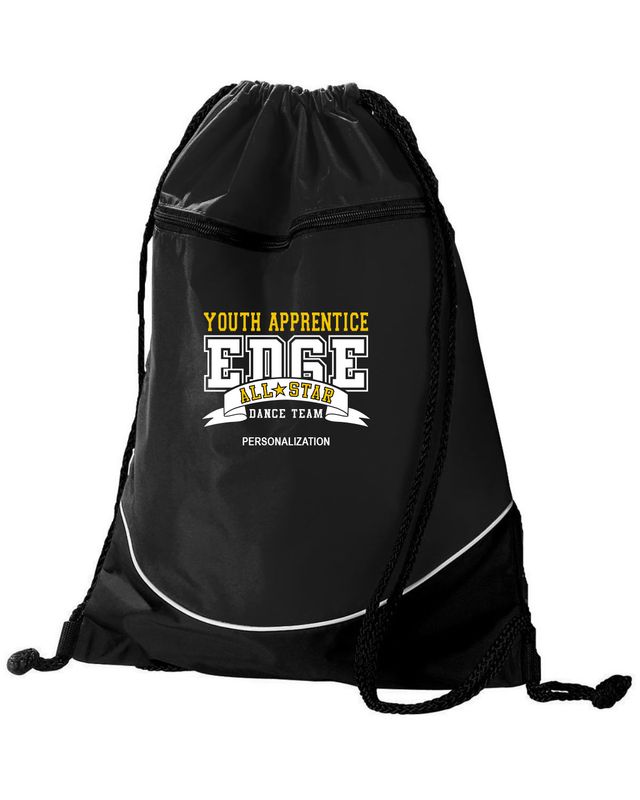 EDGE All Stars YOUTH APPRENTICE Drawstring Backpack-Black