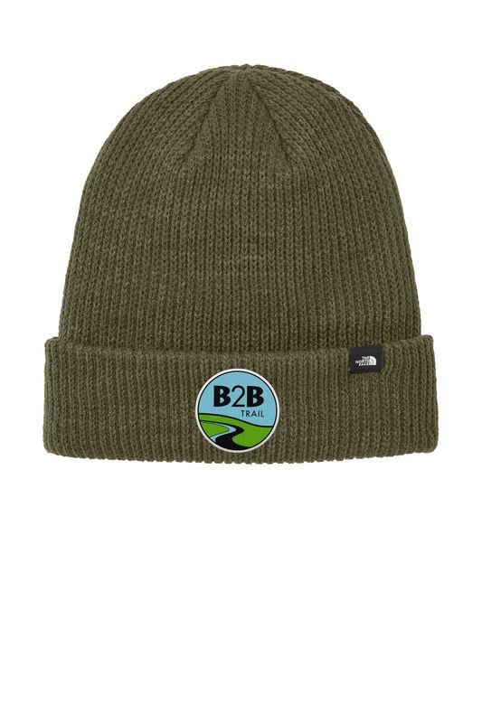B2B TRAIL logo: The North Face Truckstop Beanie - Navy, Taupe Green