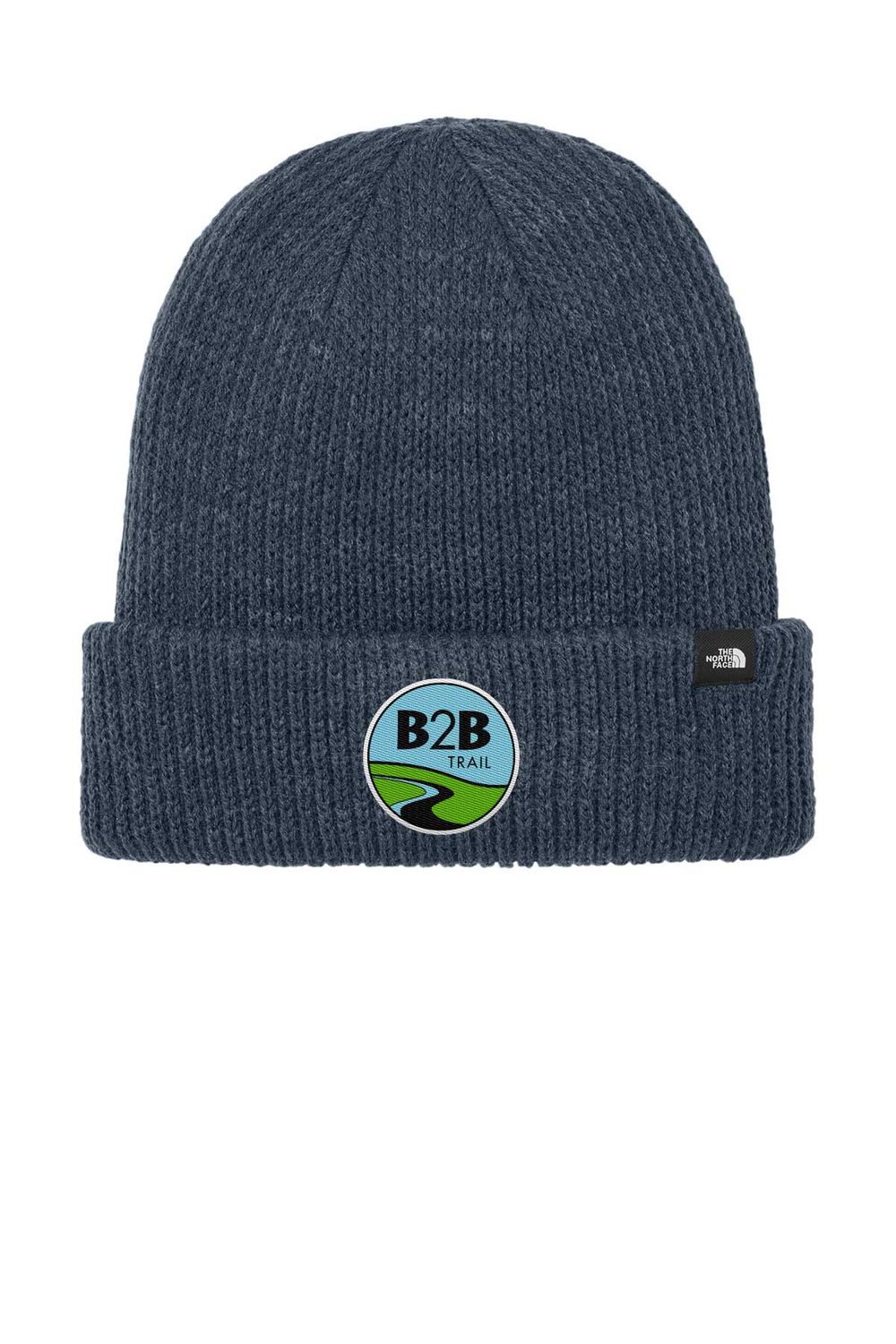 B2B TRAIL logo: The North Face Truckstop Beanie - Navy, Taupe Green B2B TRAIL logo: The North Face Truckstop Beanie - Navy, Taupe Green