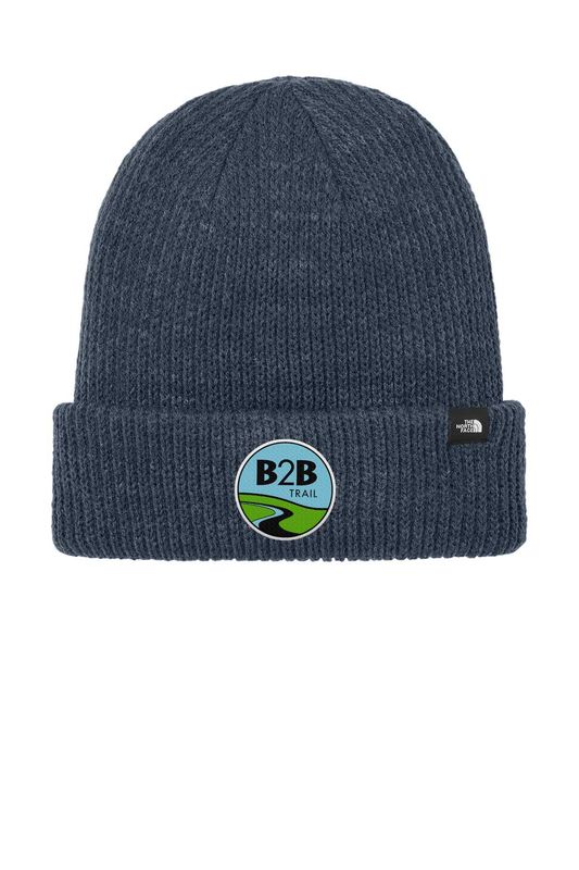 B2B TRAIL logo: The North Face Truckstop Beanie - Navy, Taupe Green B2B TRAIL logo: The North Face Truckstop Beanie - Navy, Taupe Green