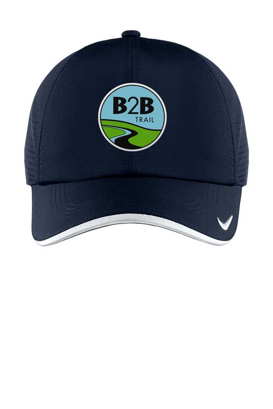 B2B TRAIL logo: Nike Dri-FIT Perforated Performance Cap - Navy/White B2B TRAIL logo: Nike Dri-FIT Perforated Performance Cap - Navy/White
