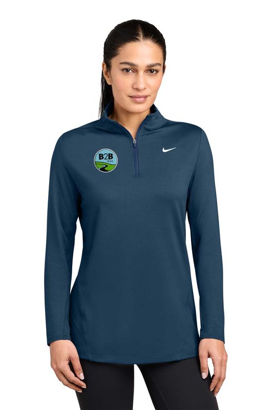 B2B TRAIL logo: Nike Women’s Dri-FIT Stride 1/2-Zip - Navy B2B TRAIL logo: Nike Women’s Dri-FIT Stride 1/2-Zip - Navy