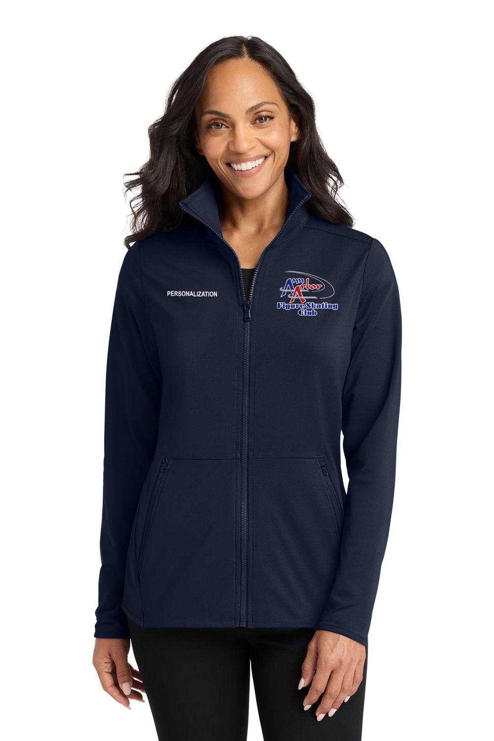 Port Authority® Women's Accord Stretch Fleece Full-Zip - Navy