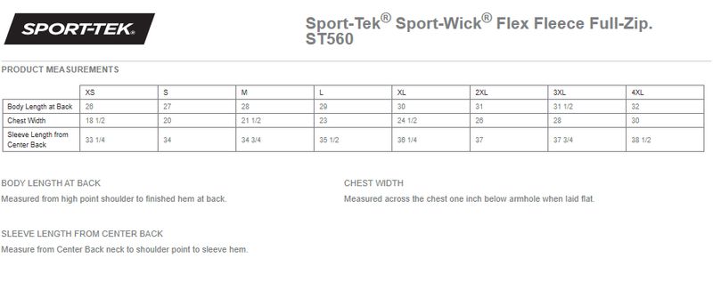Sport-Tek Sport-Wick Flex Fleece Full-Zip- Navy