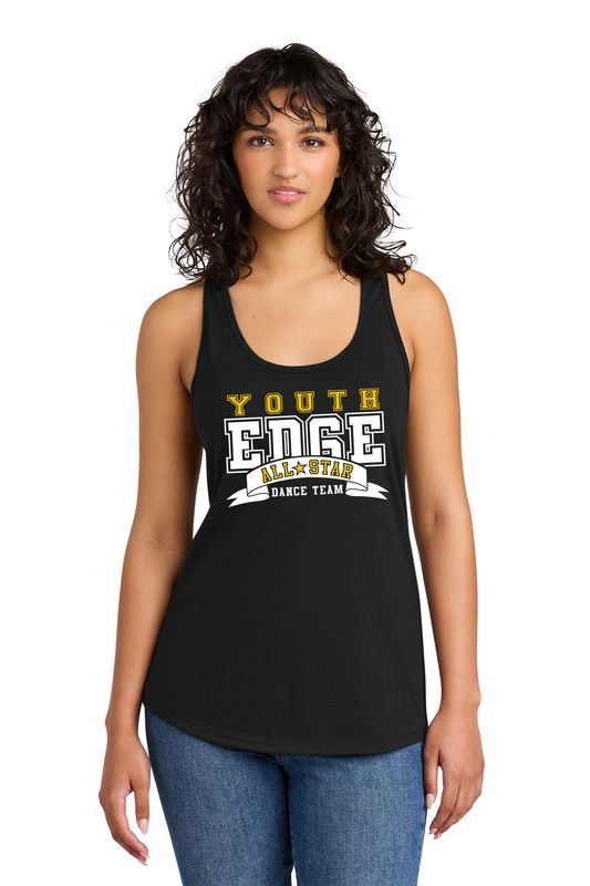 YOUTH EDGE Next Level Ladies' Ideal Racerback Tank-Black