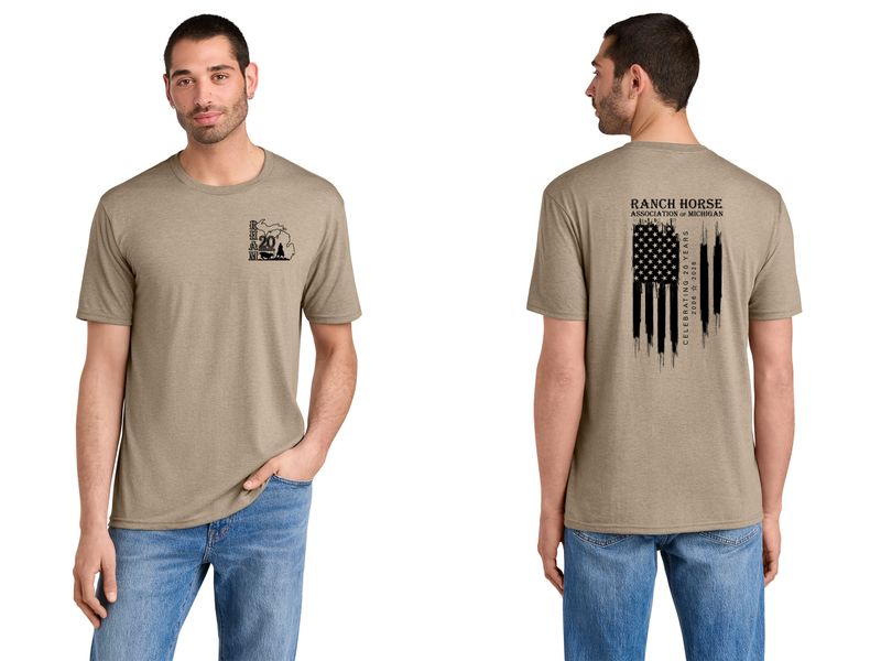 Adult Short Sleeve Perfect Tri-blend Tee- Heathered Neptune, Grey Frost, Desert Tan Heather