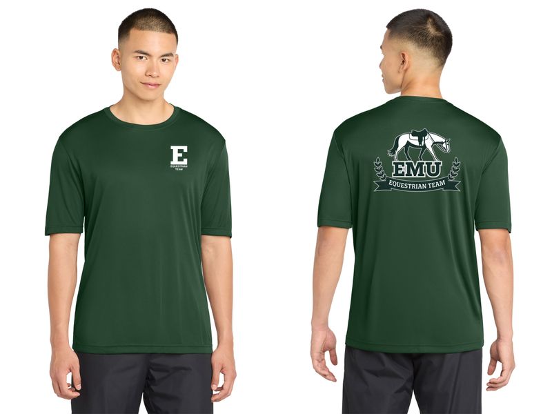 Adult Short Sleeve Performance Tee - Forest Green, Silver, White