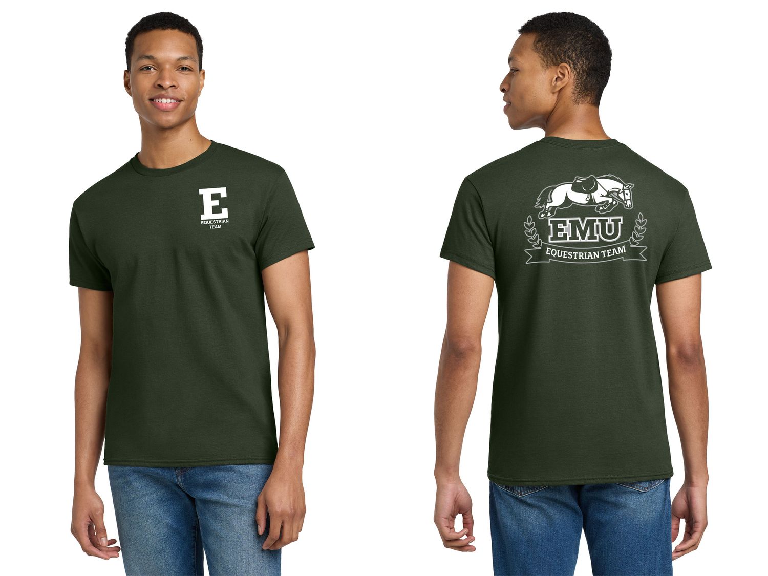 Adult Unisex Cotton Tee - Forest Green, Sport Grey, White Adult Unisex Cotton Tee - Forest Green, Sport Grey, White
