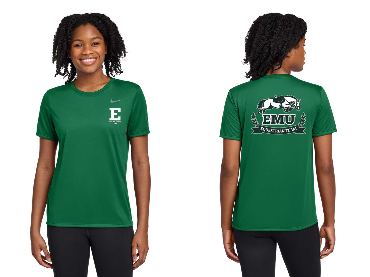 Ladies Nike Legend Tee - Gorge Green, Carbon Heather, White Ladies Nike Legend Tee - Gorge Green, Carbon Heather, White