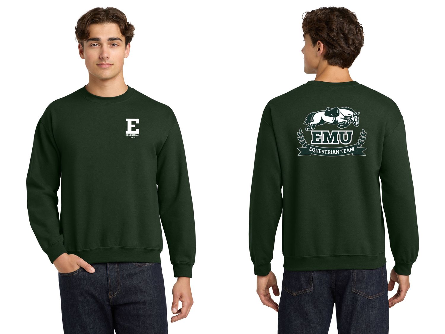 Adult HeavyBlend Crewneck Sweatshirt - Forest Green, Sport Grey, White Adult HeavyBlend Crewneck Sweatshirt - Forest Green, Sport Grey, White