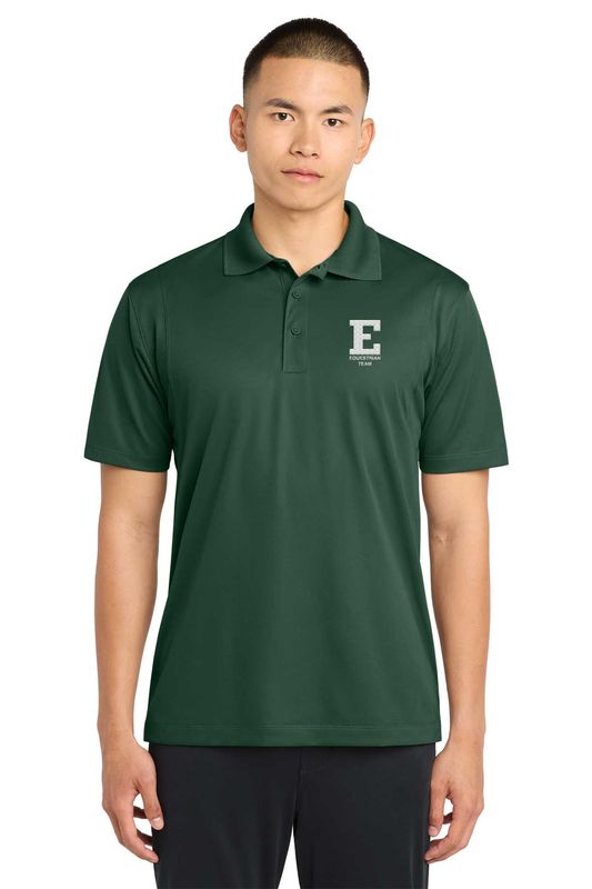 Men's Short Sleeve Polo - Forest Green, White