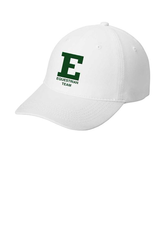 Adjustable Brushed Twill Hat - Hunter, White