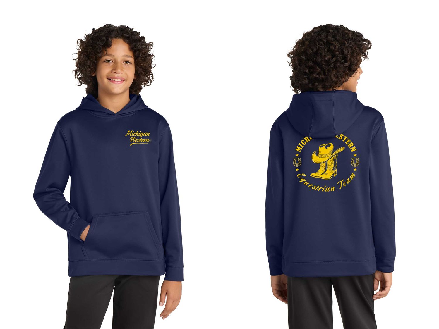 Youth Performance Hooded Sweatshirt - Navy Youth Performance Hooded Sweatshirt - Navy