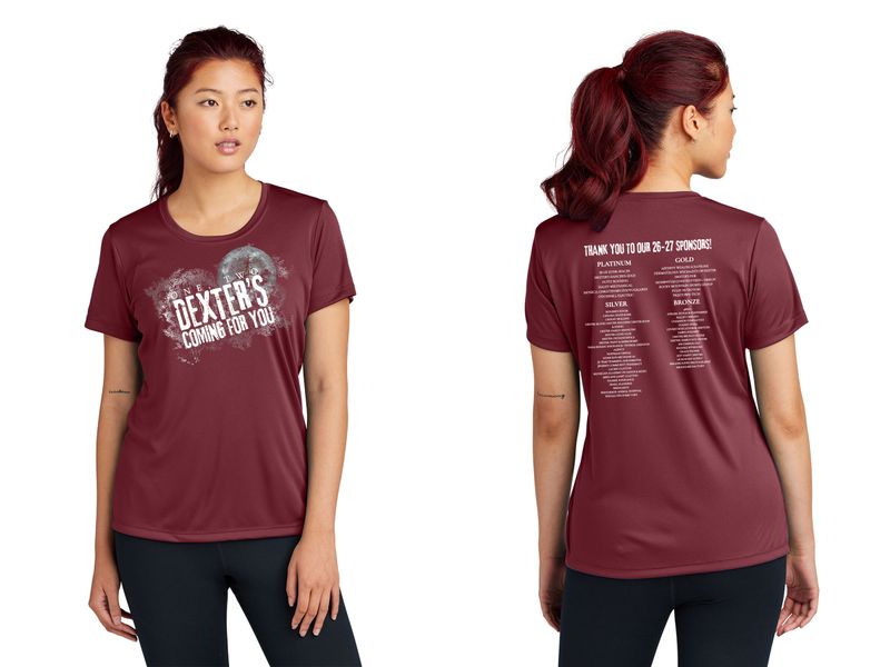 Ladies Short Sleeve Performance Tee - Maroon