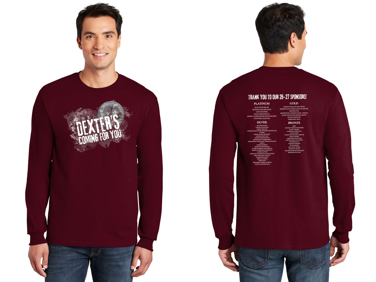 Adult Basic Cotton Long Sleeve T-Shirt - Maroon