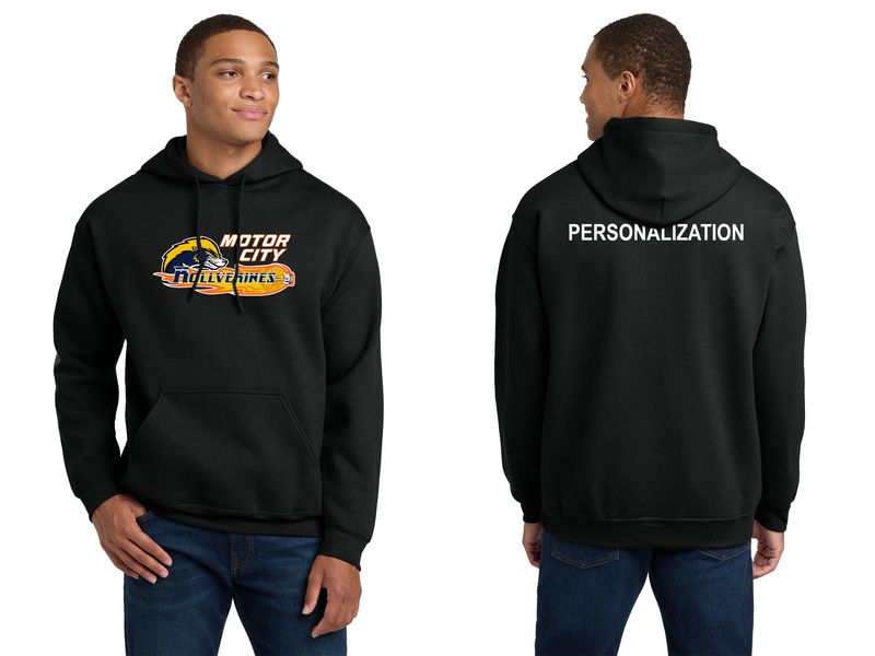 Gildan Hooded Sweatshirt (youth sizes available)- Black