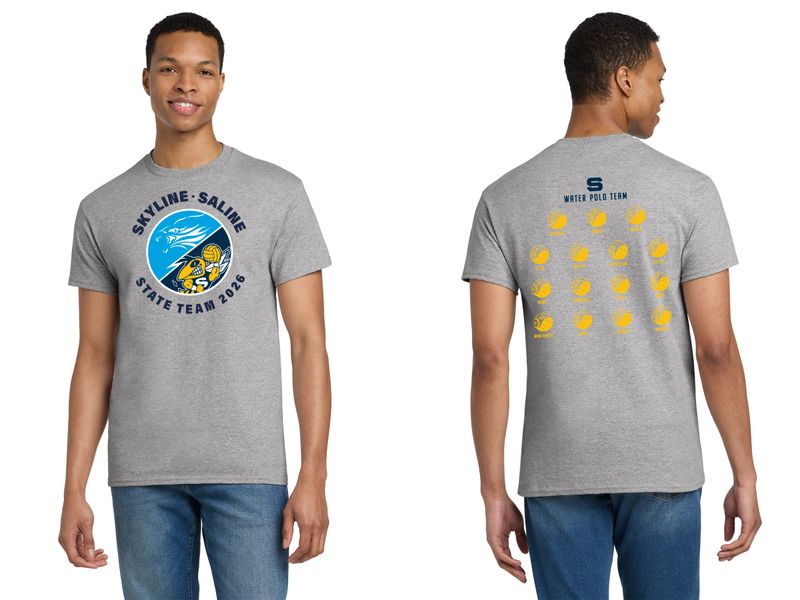 Adult Unisex Cotton Tee- Navy, Sport Grey
