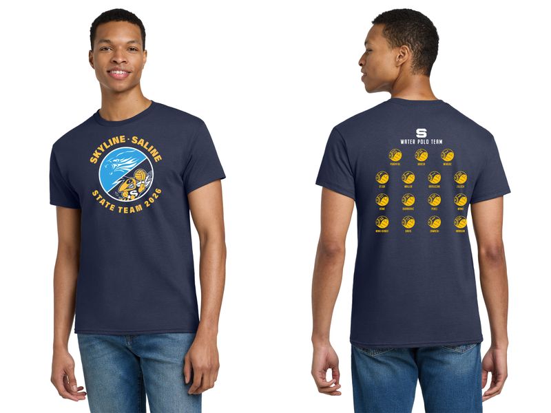 Adult Unisex Cotton Tee- Navy, Sport Grey