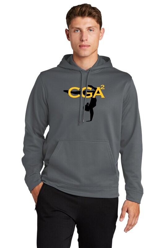Unisex Performance Fleece Hooded Pullover-Black or Dk Grey