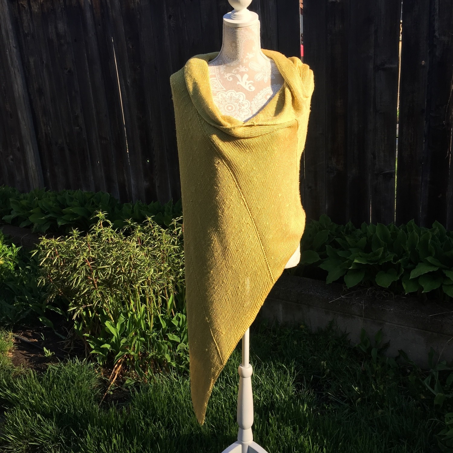 Silk Goldenrod Yellow Poncho