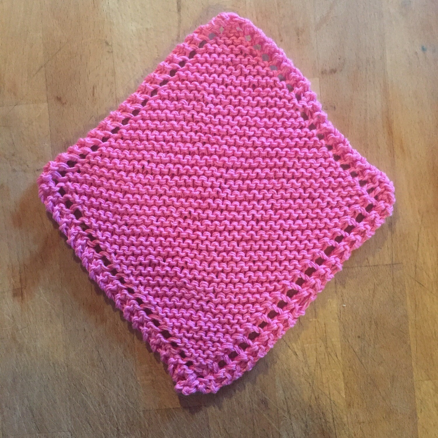 Knit Bamboo/Cotton Cotton Candy Pink Washcloth - Classic Design