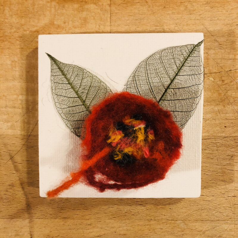 Yarn Art - Flower Poppy Red 3x3”