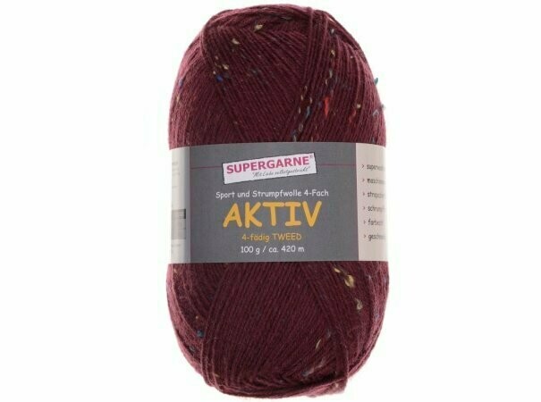 Custom Sock - Burgundy Tweed